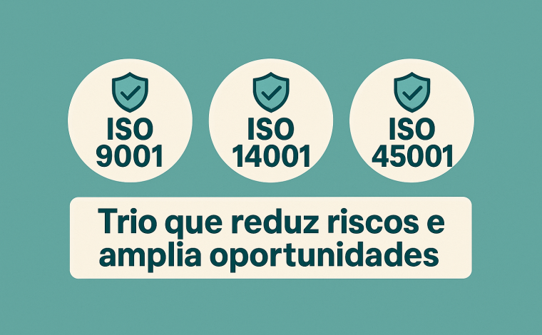 ISO 9001, ISO 14001 e ISO 45001: trio que reduz riscos e amplia oportunidades